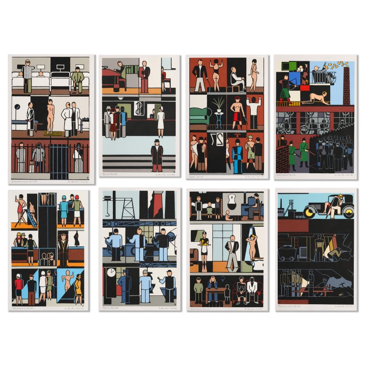 Hauptbild zu Objekt, 8 Farbserigraphien, Gerd Arntz, K-14 319