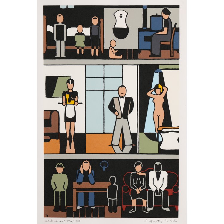 Bild 3 zu Objekt, 8 Farbserigraphien, Gerd Arntz, K-14 319