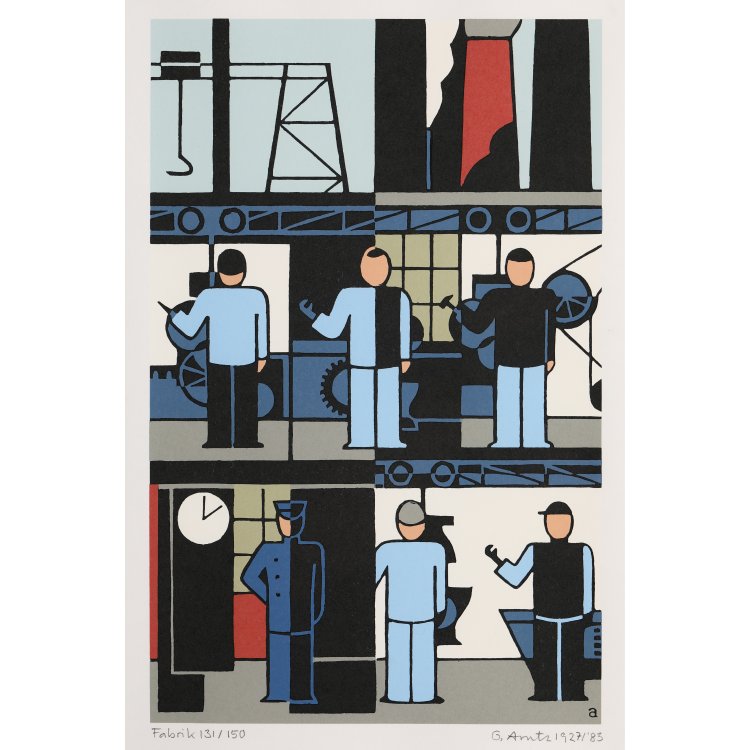 Bild 7 zu Objekt, 8 Farbserigraphien, Gerd Arntz, K-14 319
