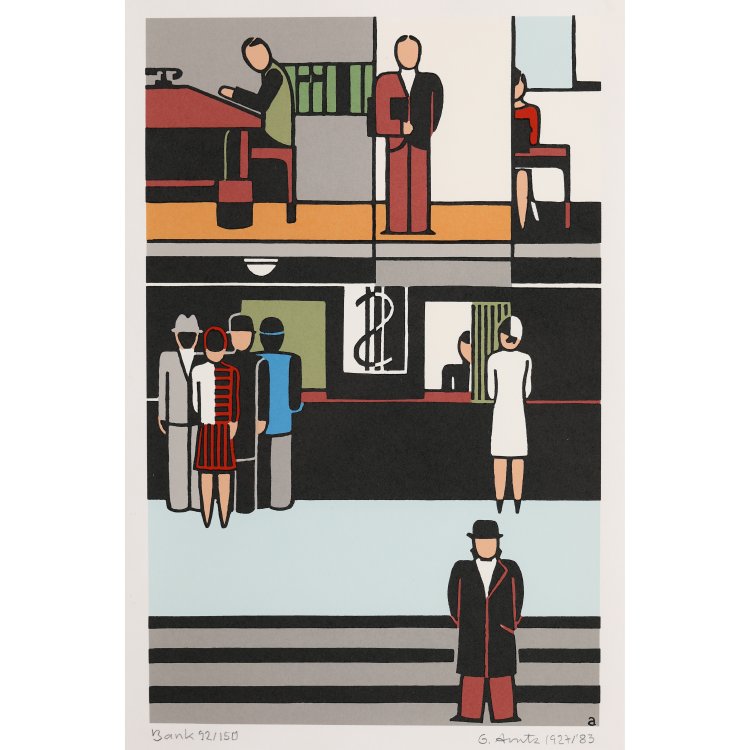 Bild 8 zu Objekt, 8 Farbserigraphien, Gerd Arntz, K-14 319