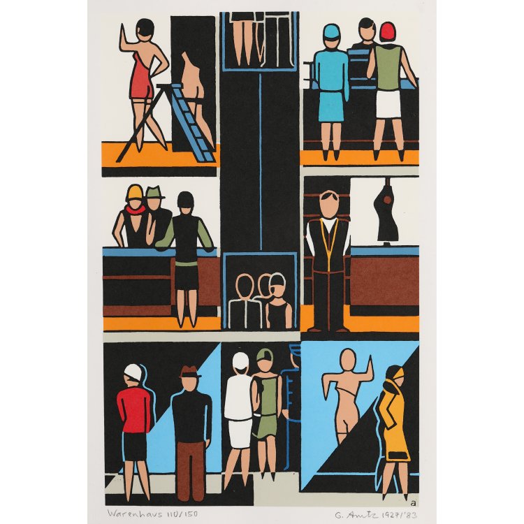 Bild 10 zu Objekt, 8 Farbserigraphien, Gerd Arntz, K-14 319