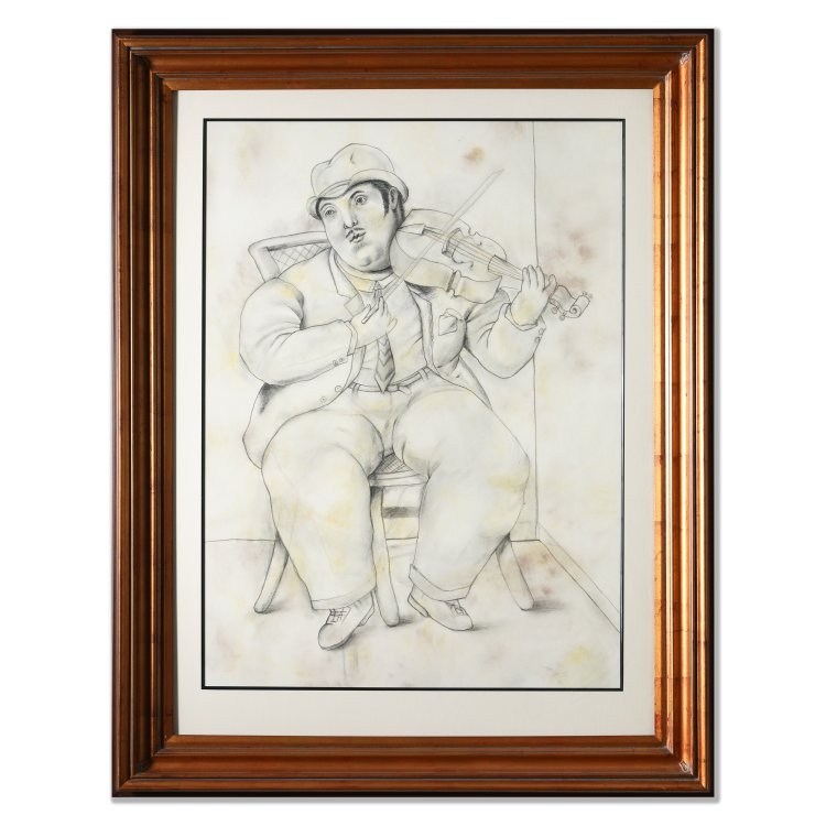 Bild 1 zu Objekt, Untitled (Man with Violin), Fernando Botero (in the style of), K-14 262