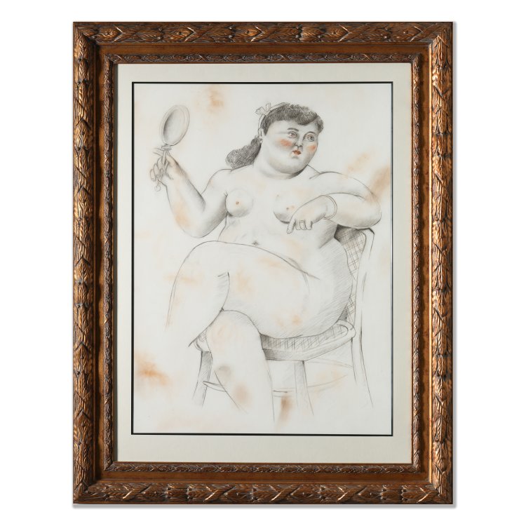 Bild 1 zu Objekt, Ohne Titel (Frau mit Spiegel), Fernando Botero (im Stile von), K-14 261