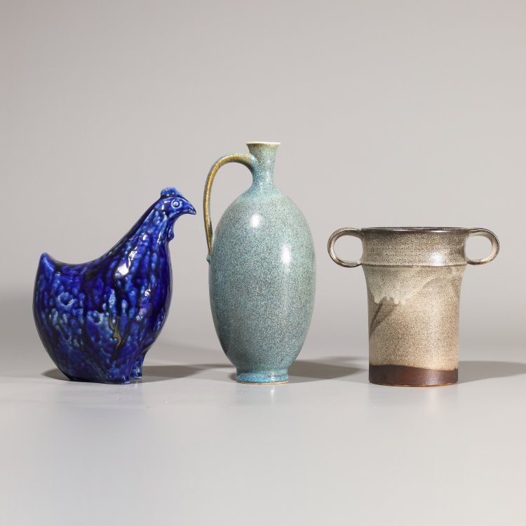 Bild 2 zu Objekt, four vessels and a sculpture., Keramische Werkstatt Margaretenh&ouml;he,Gerd Lucke,Elfride Balzar-Kopp,Sibylle Karrenberg-Dresler, K-13O 150