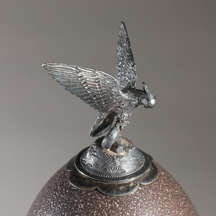 Bild 5 zu Objekt, Emu-Ei mit Silbermontur, K-14 15