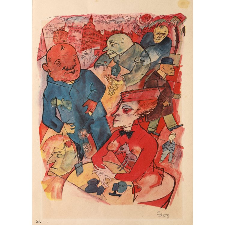 Hauptbild zu Objekt, Ach, knallige Welt, du seliges Abnormit&auml;tenkabinet, 1916, George Grosz, K-14 244
