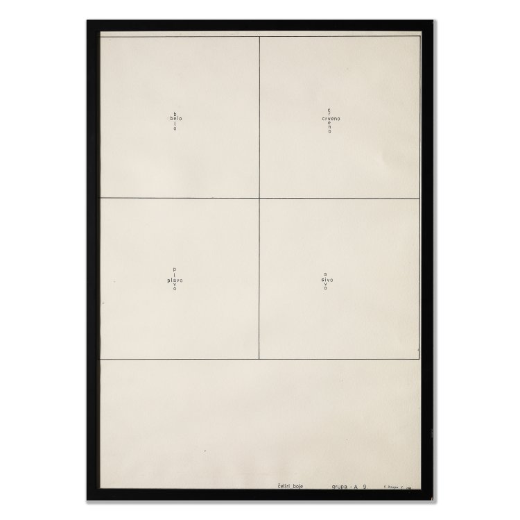 Hauptbild zu Objekt, Four colors, Group - A 9, 1972, Radomir Damnjanovic-Damnjan, K-14 279