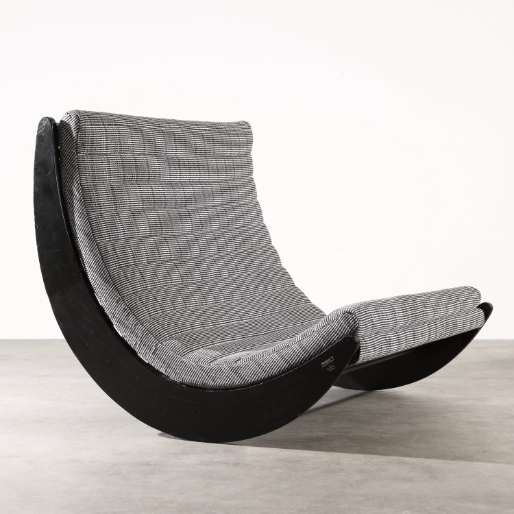 Hauptbild zu Objekt, Doppel Schaukelsessel / Bodenschaukel Modell Relaxer 2, Verner Panton, Rosenthal Einrichtung, K-14 537