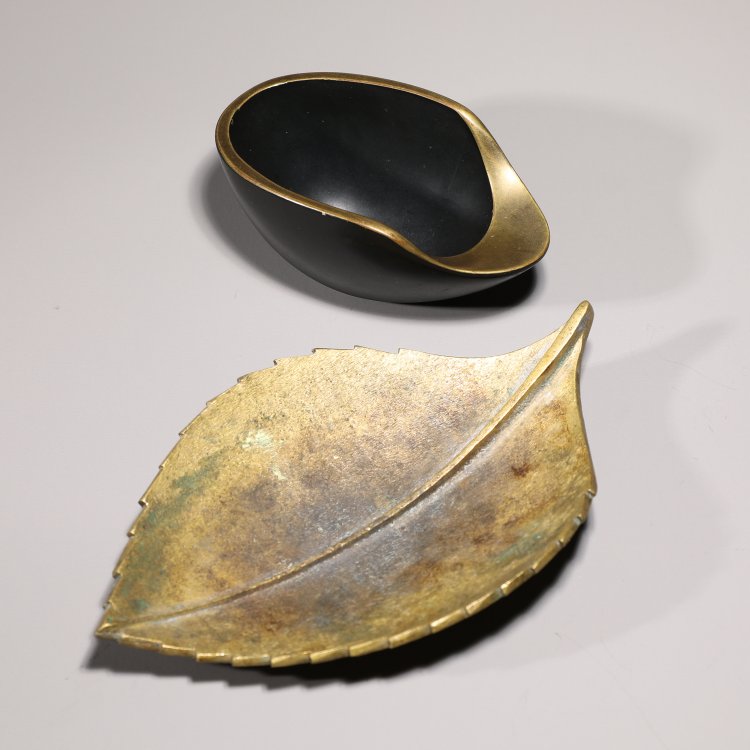 Hauptbild zu Objekt, leaf bowl 3646 + small ashtray 3597, Carl Aub&ouml;ck, Werkst&auml;tte Carl Aub&ouml;ck, K-14 428
