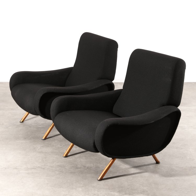 Hauptbild zu Objekt, 2 Lounge Sessel Modell Lady Chair, Marco Zanuso, Arflex, K-14 542