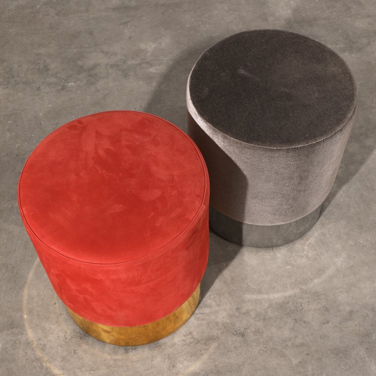 Bild 2 zu Objekt, 2 Pouf / Hocker Modell Cilindro, Luigi Caccia Dominioni, Azucena, K-14 543