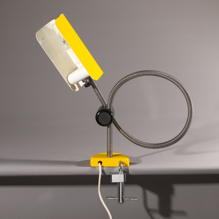 Bild 1 zu Objekt, Tischleuchte / Klemmleuchte Modell Spring, Joe Colombo, O-Luce, K-14 556