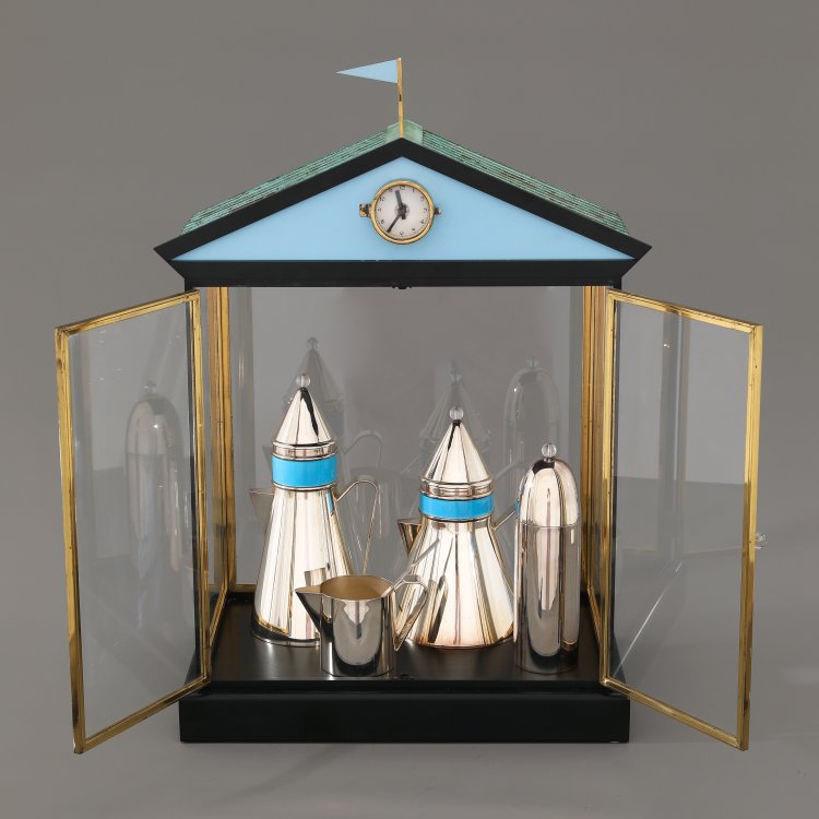 Bild 2 zu Objekt, Limited tea and coffee service in presentation showcase model Piazza, Aldo Rossi, Alessi, K-14 655