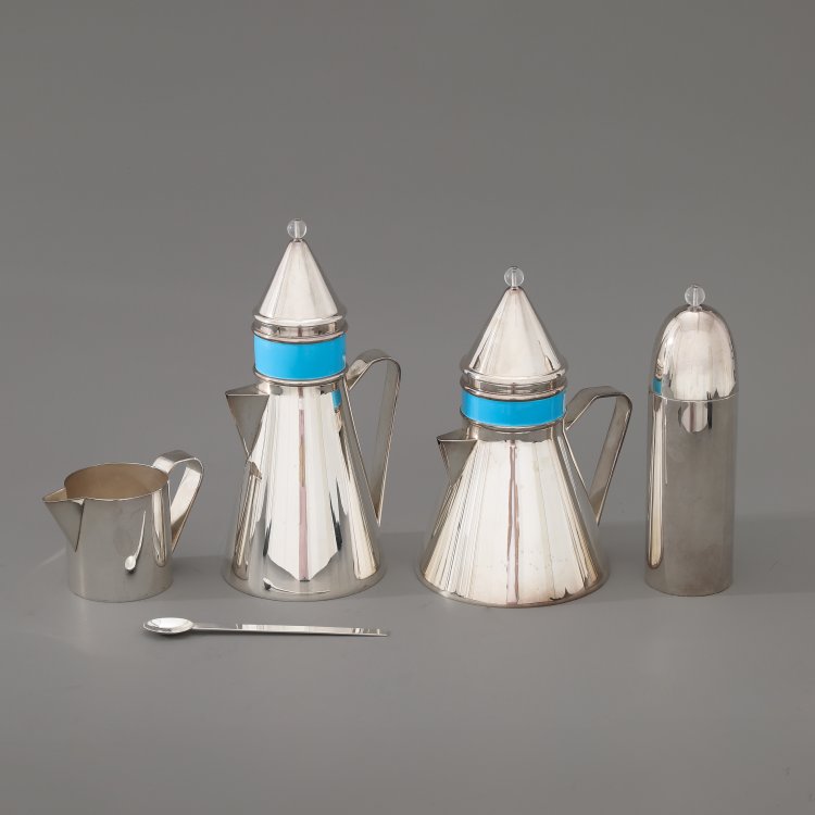Bild 3 zu Objekt, Limited tea and coffee service in presentation showcase model Piazza, Aldo Rossi, Alessi, K-14 655