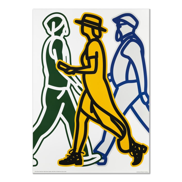 Hauptbild zu Objekt, Head Scarf, Split Dress, Goatee exhibition poster, 2019, Julian Opie, K-14 350