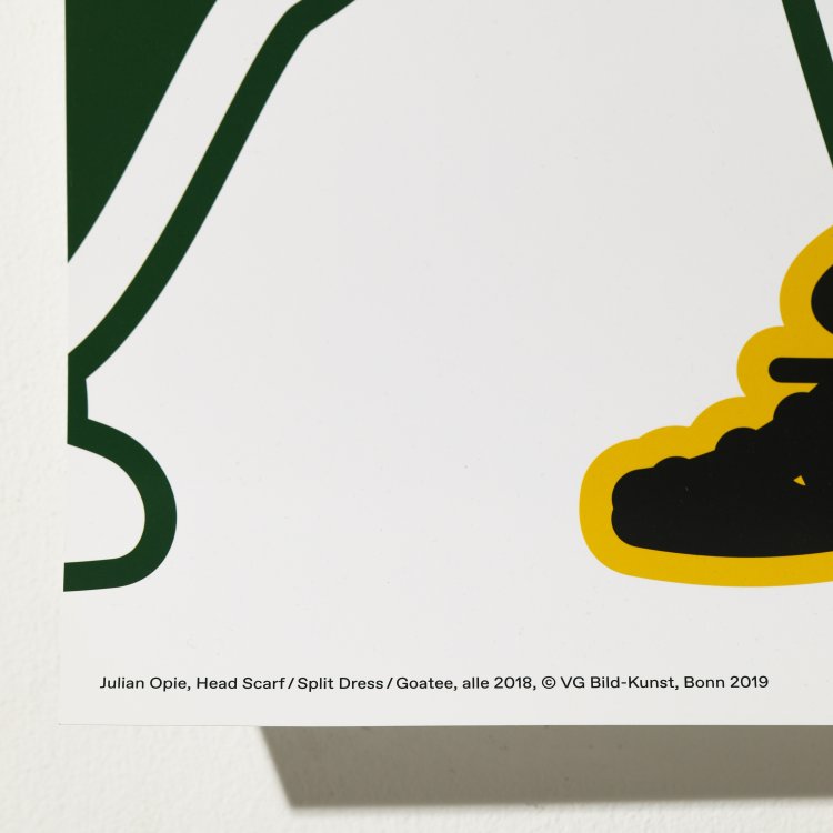 Bild 1 zu Objekt, Head Scarf, Split Dress, Goatee exhibition poster, 2019, Julian Opie, K-14 350
