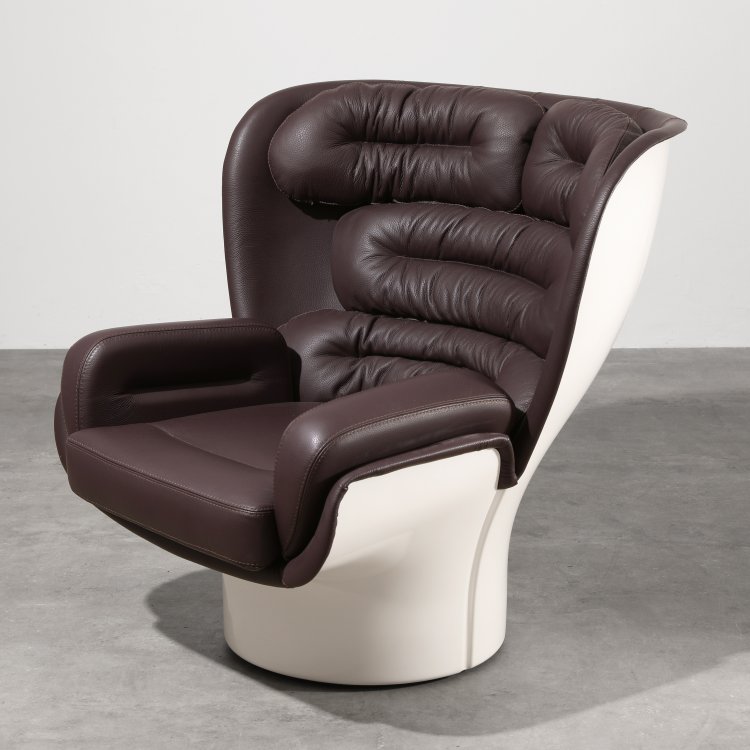 Hauptbild zu Objekt, Lounge Sessel Modell Elda Chair, Joe Colombo, Longhi, K-14 557