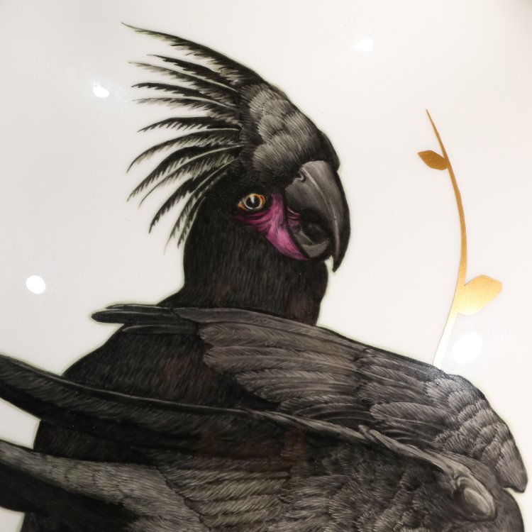 Bild 1 zu Objekt, Gro&szlig;e Vase mit schwarzen Palmkakadus, KPM, Berlin, K-14 117