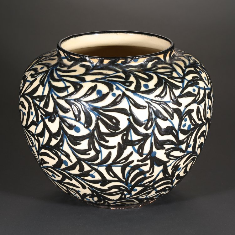 Hauptbild zu Objekt, Vase Branches, 1921-23, Max Laeuger, Karlsruhe, Majolikamanufaktur, K-14 134