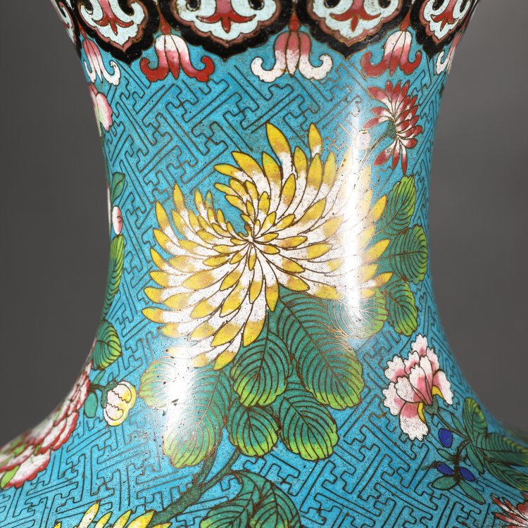 Bild 1 zu Objekt, Cloisonn&eacute;-Vase, China, K-14 2