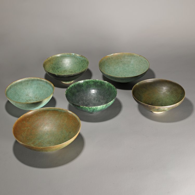 Hauptbild zu Objekt, Six bowls, after 1969, G&ouml;rge Hohlt, Hohlt, Katzh&uuml;tte, K-14 160