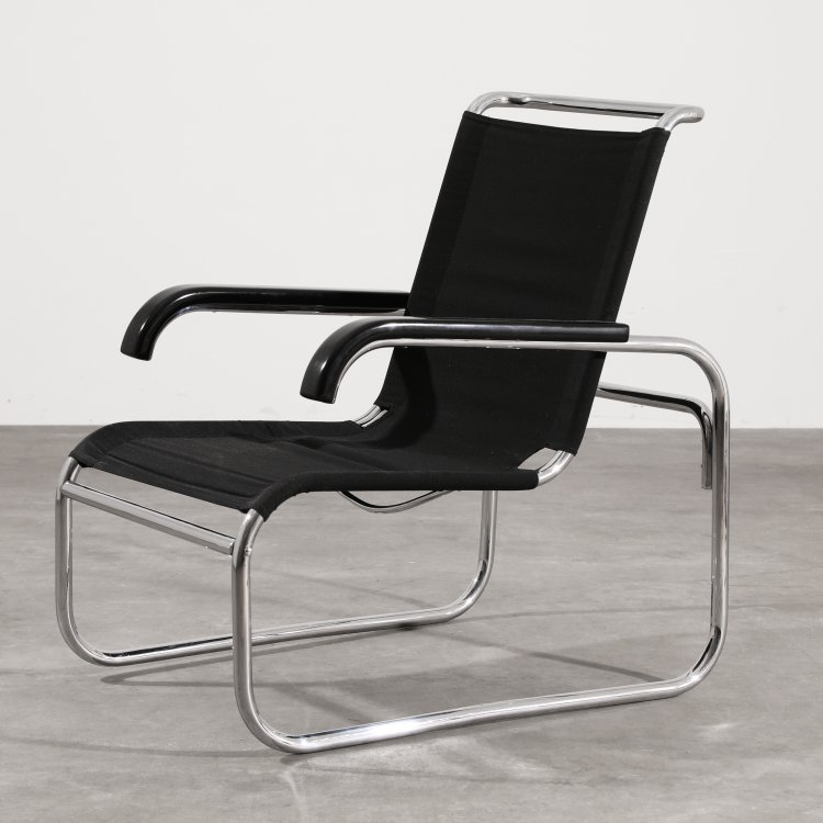 Hauptbild zu Objekt, Fr&uuml;her Lounge Sessel Modell B 35, Marcel Breuer, Thonet, K-14 388