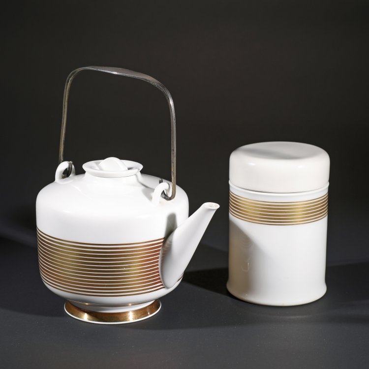 Hauptbild zu Objekt, teapot and tea caddy, Marguerite Friedlaender-Wildenhain, M. Friedl&auml;nder, K-14 124