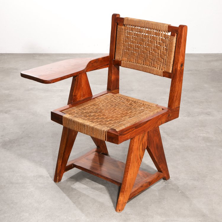 Hauptbild zu Objekt, Stuhl / Bibliotheksstuhl f&uuml;r das Ghandi Bhawan in Chandigarh, Pierre Jeanneret, K-14 444