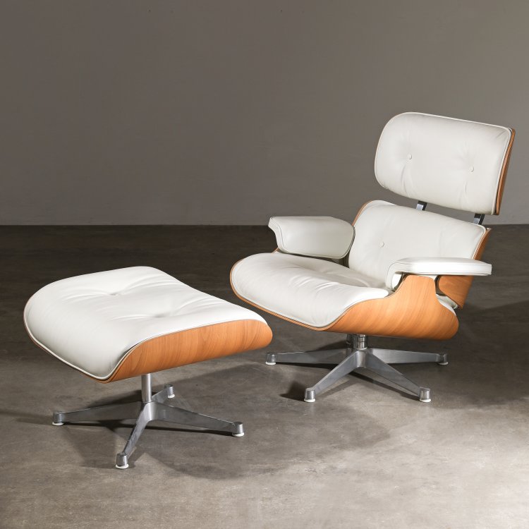 Hauptbild zu Objekt, White Lounge Chair + Ottomane, Charles & Ray Eames, Vitra, K-14 485