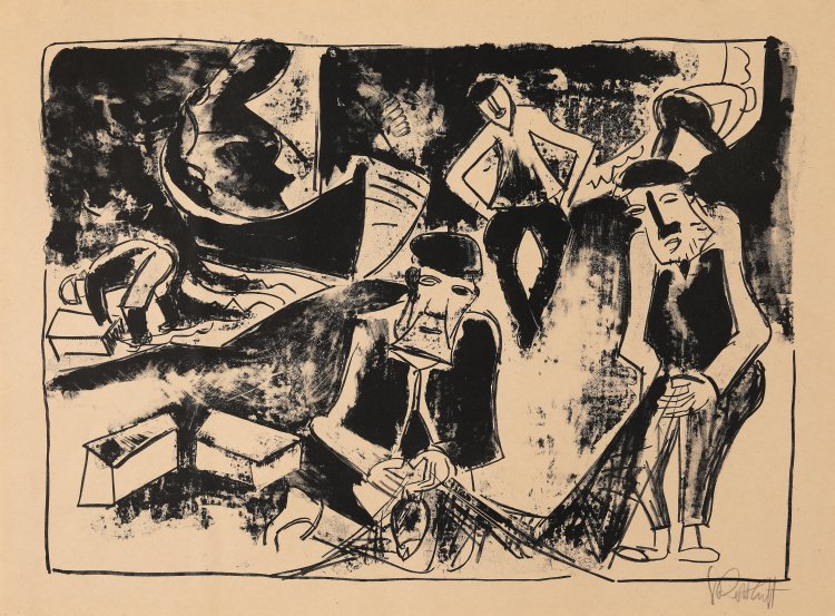 Bild 2 zu Objekt, II. Kestner Mappe Schmidt-Rottluff: Fischer, 1923, Karl Schmidt-Rottluff, K-14 243