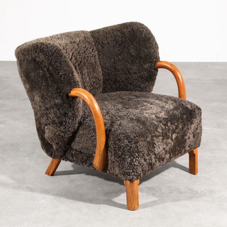 Hauptbild zu Objekt, Lounge Sessel Modell 107, Viggo Boesen, Slagelse M&ouml;belfabrik, K-14 505