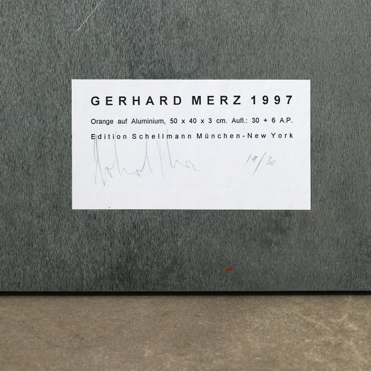 Bild 2 zu Objekt, Orange und Gr&uuml;n, 1997, Gerhard Merz, K-14 361