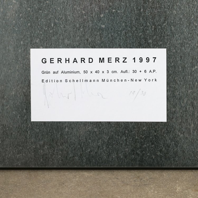 Bild 7 zu Objekt, Orange und Gr&uuml;n, 1997, Gerhard Merz, K-14 361