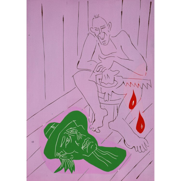 Bild 3 zu Objekt, 4 linocuts, 1993, J&ouml;rg Immendorff, K-14 342