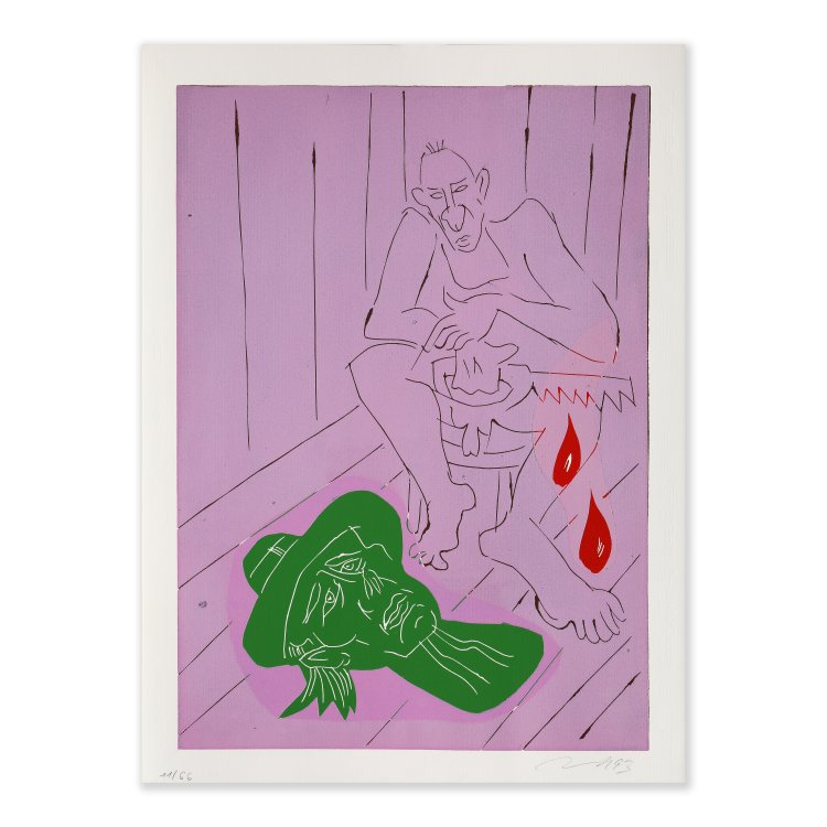 Bild 4 zu Objekt, 4 linocuts, 1993, J&ouml;rg Immendorff, K-14 342