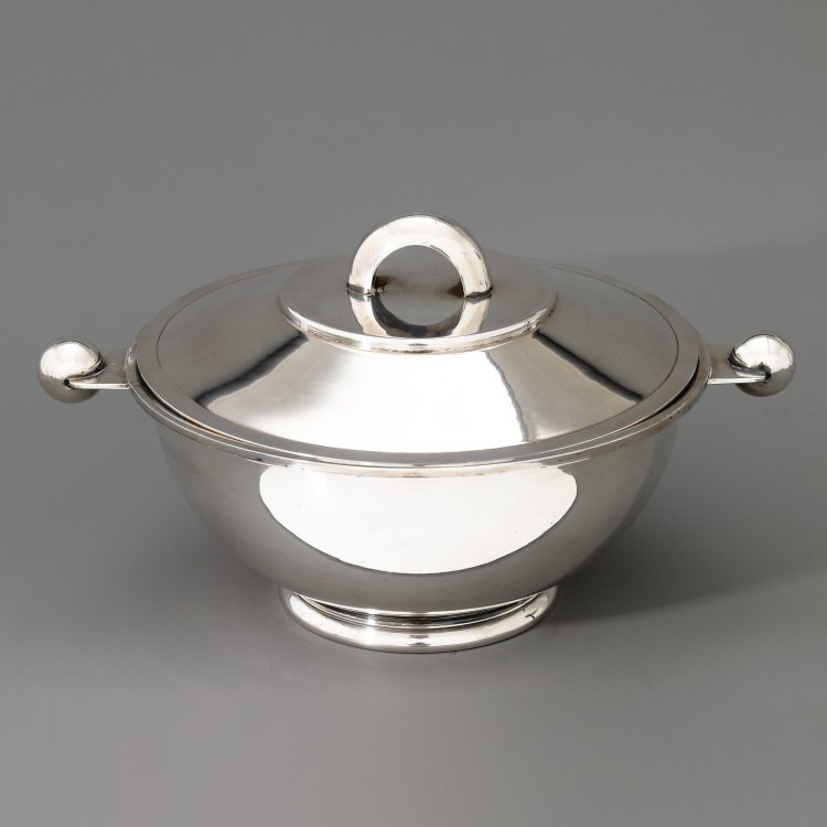 Hauptbild zu Objekt, Deckelschale, Modell Normandie, Luc Lanel, Christofle, Paris, K-14 47