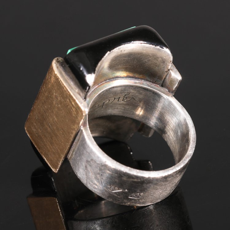 Bild 6 zu Objekt, Ring mit Malachit, um 1940, Jean Despr&eacute;s, K-14 56