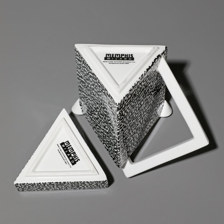 Bild 2 zu Objekt, Teapot Cabbage + 2 x Cups Pepper + Sugar Bowl Radish in OVP, Aldo Cibic, Memphis, K-14 626