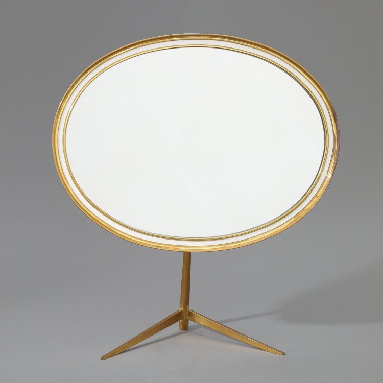 Hauptbild zu Objekt, Oval table mirror, M&uuml;nchner Werkst&auml;tten, K-14 404