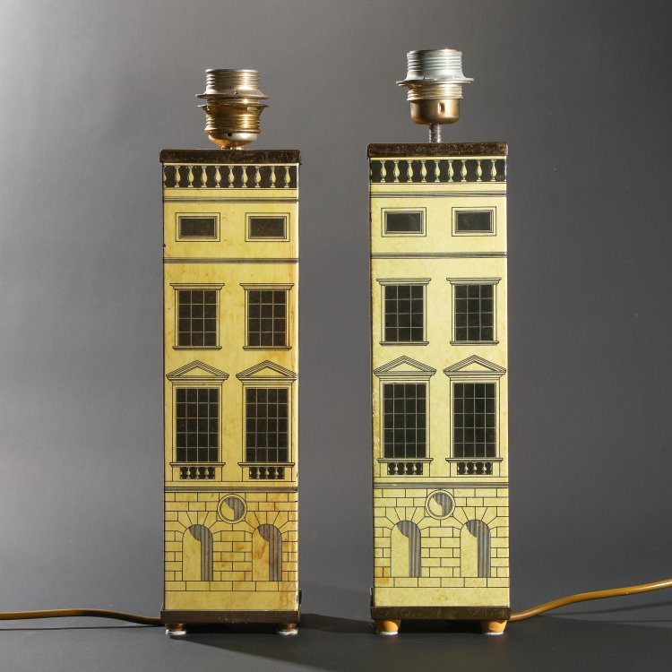 Bild 1 zu Objekt, 2 Tischleuchten aus der Architettura Serie, Piero Fornasetti, Fornasetti, K-14 545