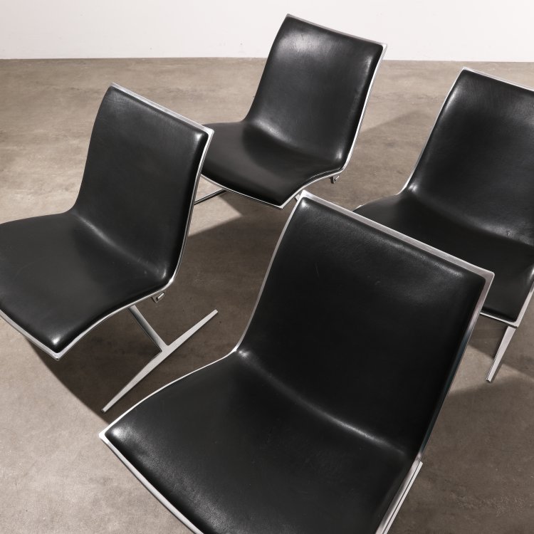 Bild 1 zu Objekt, 4 Lounge Sessel Modell JK 710 Skater, J&oslash;rgen Kastholm, Kill Internaional, K-14 528