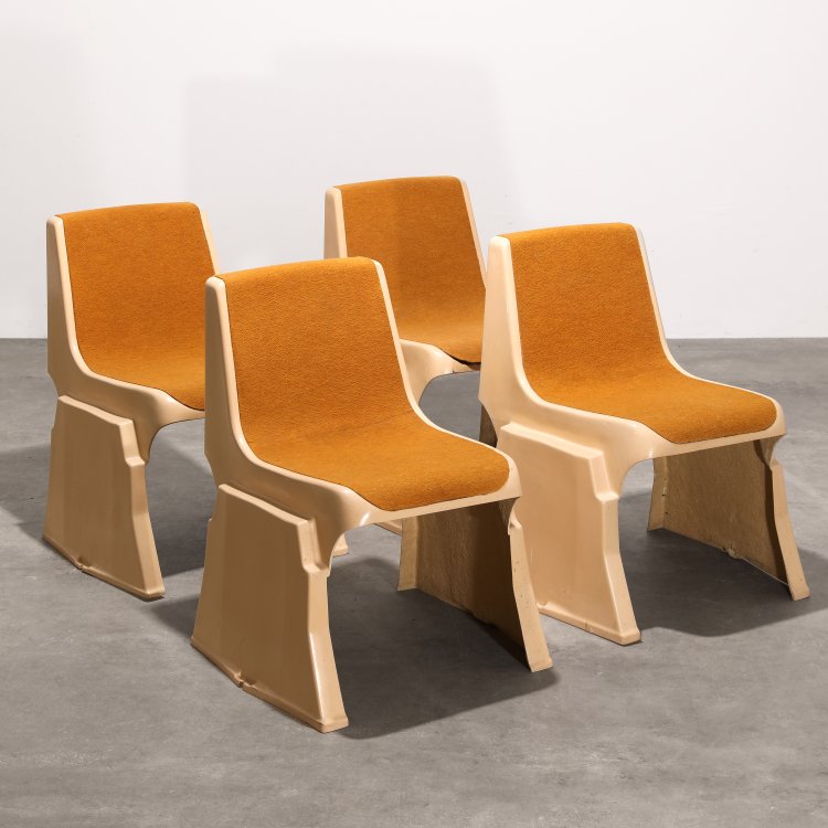 Hauptbild zu Objekt, 4 stackable chairs for the Oberwart Church Center in Burgenland, K-14 436