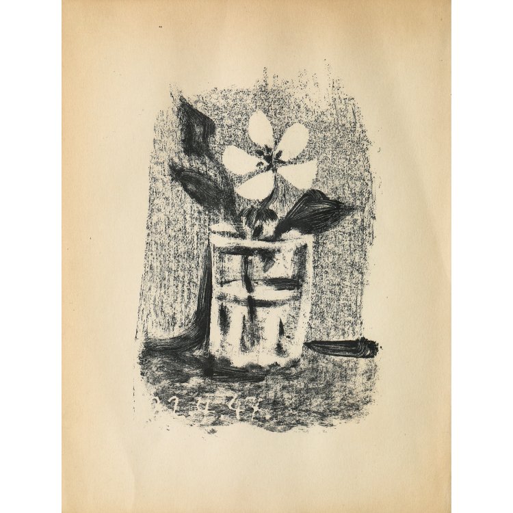 Hauptbild zu Objekt, Fleurs dans un verre No. 6, 1947, Pablo Picasso, K-14 259