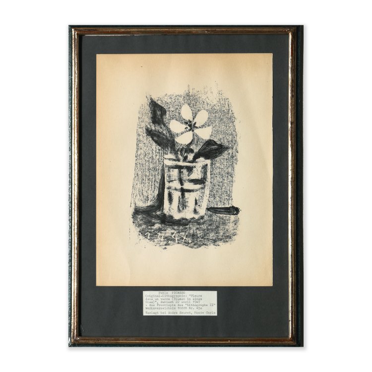 Bild 1 zu Objekt, Fleurs dans un verre No. 6, 1947, Pablo Picasso, K-14 259