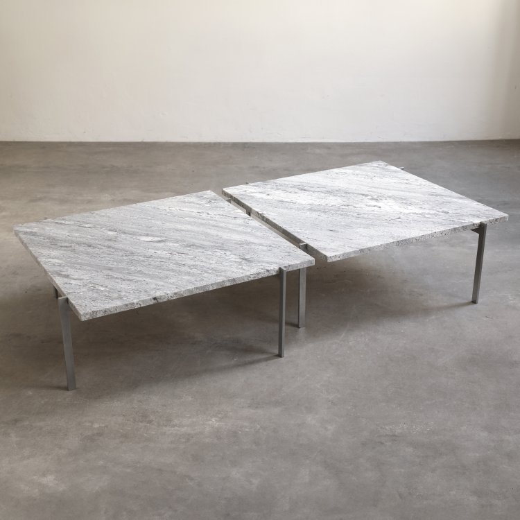 Hauptbild zu Objekt, 2 aus einer Platte geschnittene Coffee Tables Modell PK 61, Poul Kjaerholm, E. Kold Christensen, K-14 527
