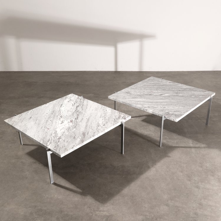 Bild 1 zu Objekt, 2 aus einer Platte geschnittene Coffee Tables Modell PK 61, Poul Kjaerholm, E. Kold Christensen, K-14 527