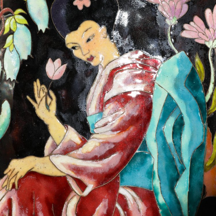 Bild 1 zu Objekt, Asian woman in the garden, Maria Schwamberger-Riemer, K-14 246
