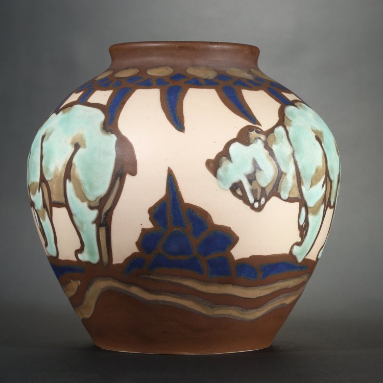 Bild 1 zu Objekt, Vase Ours, Auguste Tr&eacute;mont, Villeroy & Boch, Septfontaines, K-14 132