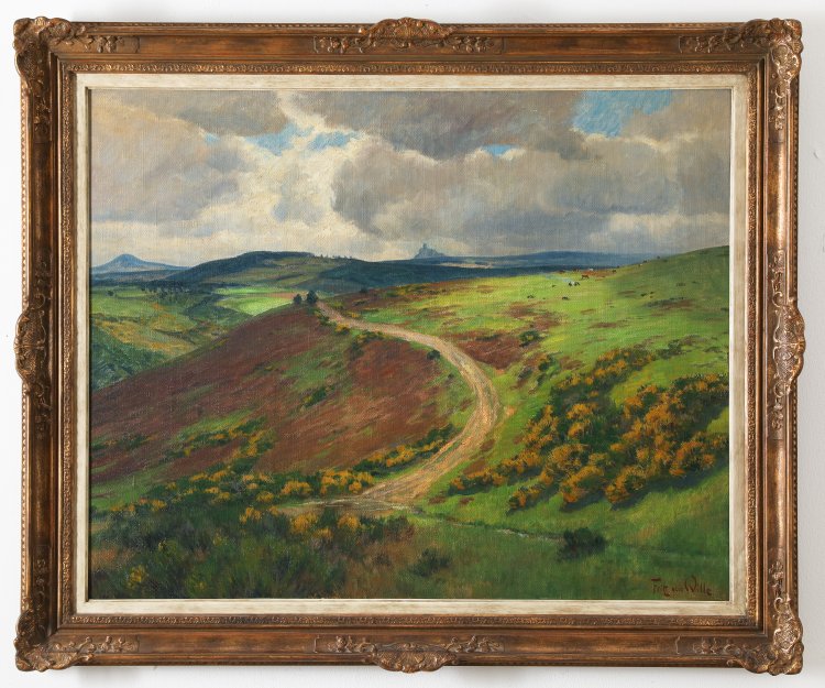 Bild 6 zu Objekt, Wide Eifel landscape in spring with a view of the N&uuml;rburg, Fritz von Wille, K-14 231