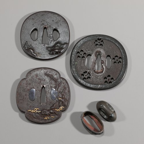 Compilation of three tsubas and one fuchi-kashira